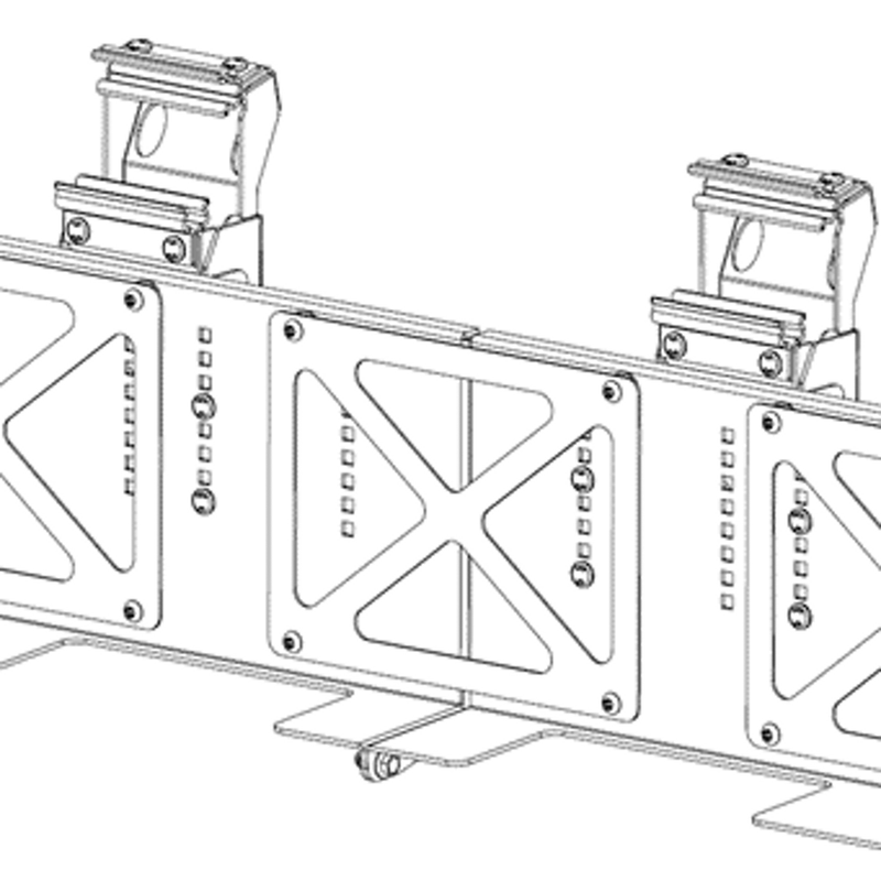 ARB Bed Rack Triple Carry Case Mount - Suitable For 3 ARB Carry Cases – 1780840
