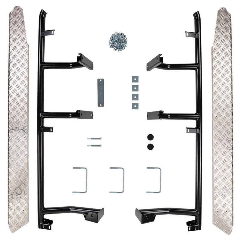 ARB Deluxe Side Steps and Rails with Aluminium Tread Suitable For Nissan GU Patrol – B03347