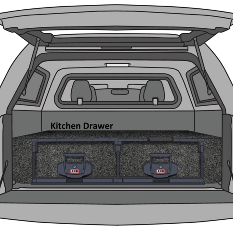 ARB Drawer Bundle – Left Kitchen, Right Drawer With Roller Floor – 1355mm