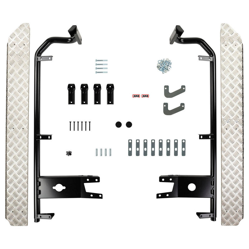 ARB Deluxe Side Steps and Rails with Aluminium Tread Suitable For Toyota Hilux – B03328