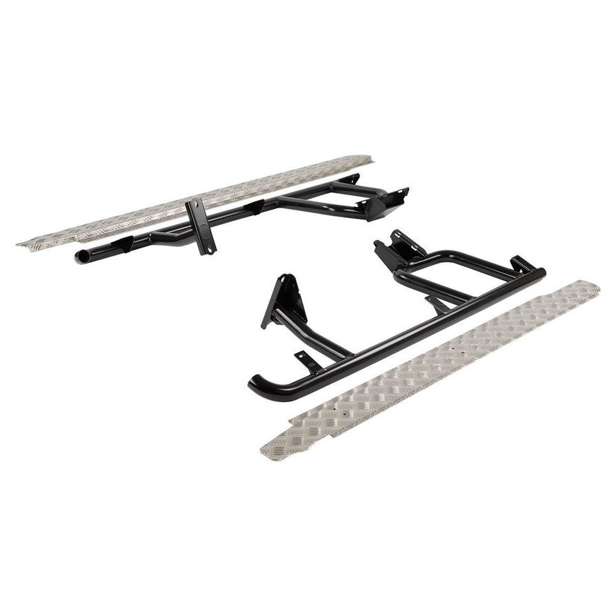 ARB Deluxe Side Steps and Rails with Aluminium Tread Suitable For 76 Series – B03386