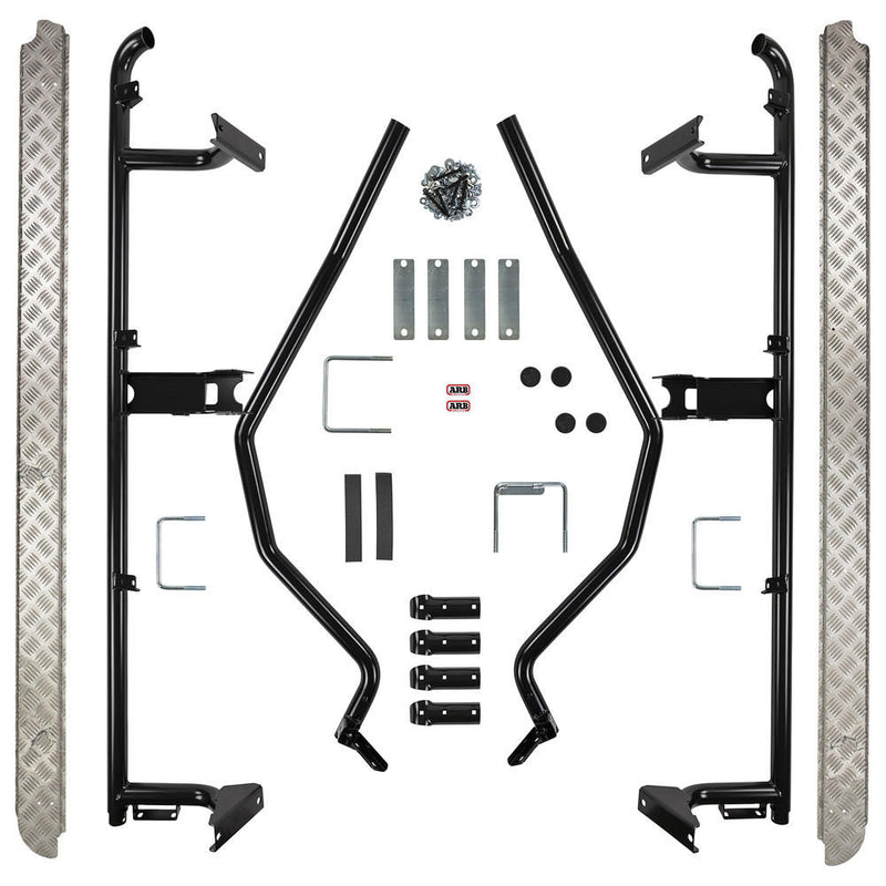 ARB Deluxe Side Steps and Rails with Aluminium Tread Suitable For Rodeo, D-Max – B03381