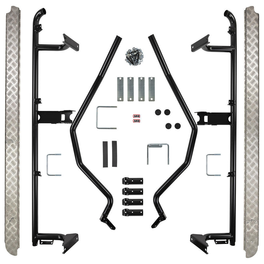 ARB Deluxe Side Steps and Rails with Aluminium Tread Suitable For Rodeo, D-Max – B03381
