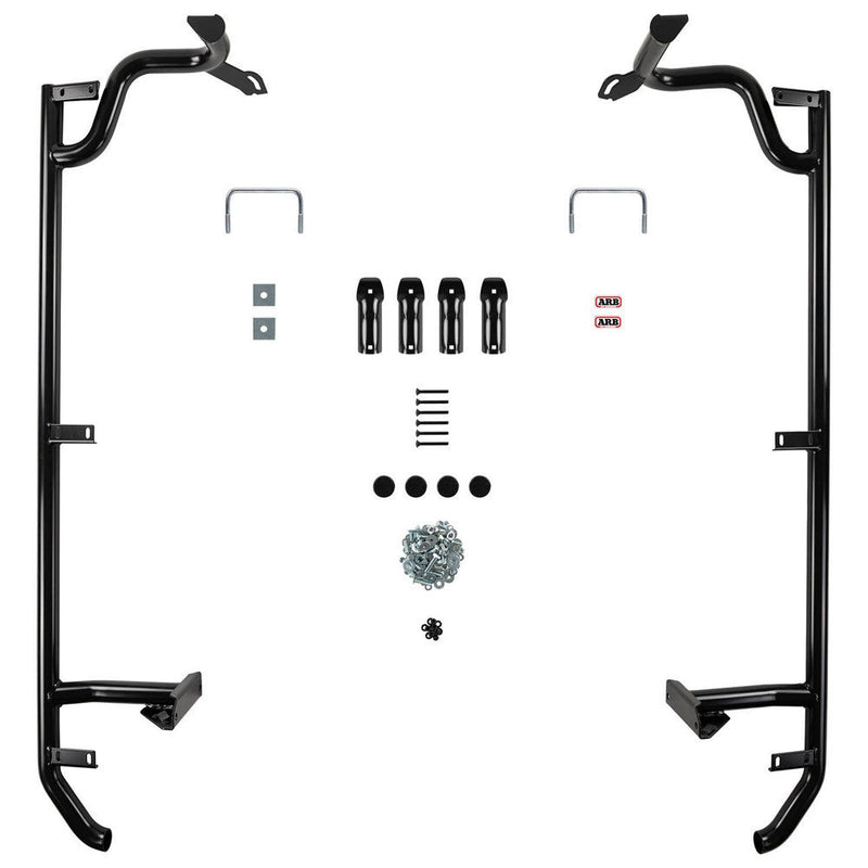 ARB Deluxe Side Steps and Rails with Aluminium Tread Suitable For 70 Series – B03382
