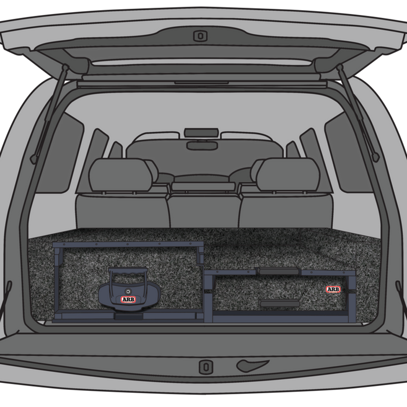 ARB Drawer Bundle – Left Drawer, Right Roller Floor (Mid-Height), Right Side Floor Adaptor