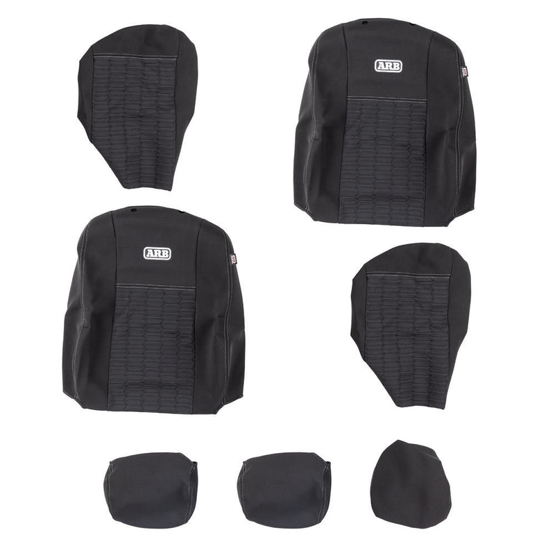ARB Neoprene Seat Cover Set, Front, Suitable For Toyota LandCruiser 200 Series Sahara (Headrest Screen) – 0850102NFA
