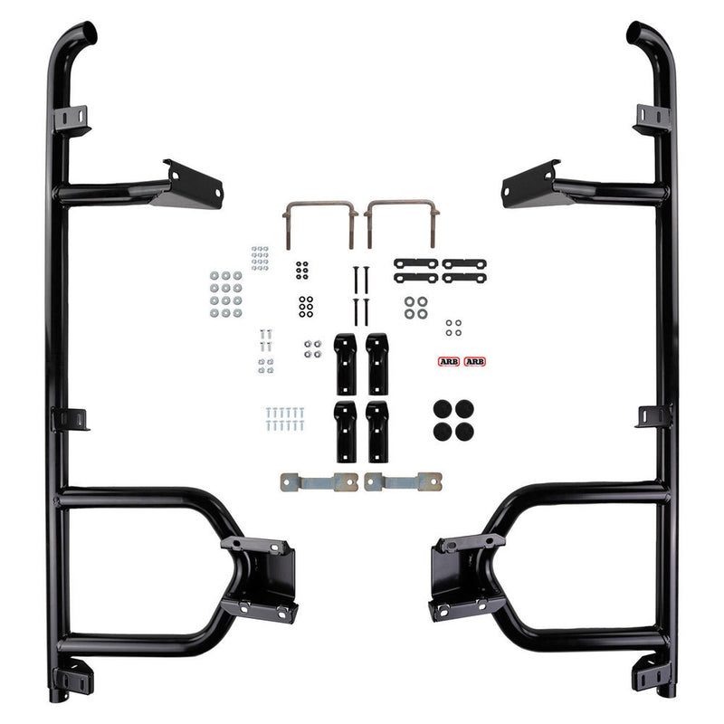 ARB Deluxe Side Steps and Rails with Aluminium Tread Suitable For 76 Series – B03386