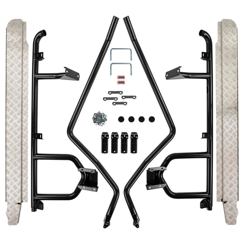 ARB Deluxe Front Rail and Side Step with Aluminium Tread Suitable For 76 Series LandCruiser – B03507