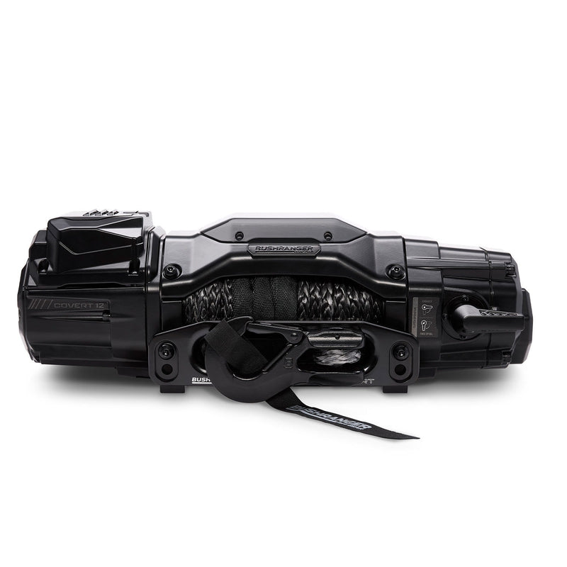 Bushranger COVERT 12S Winch - 12V 12,000lb Synthetic Rope