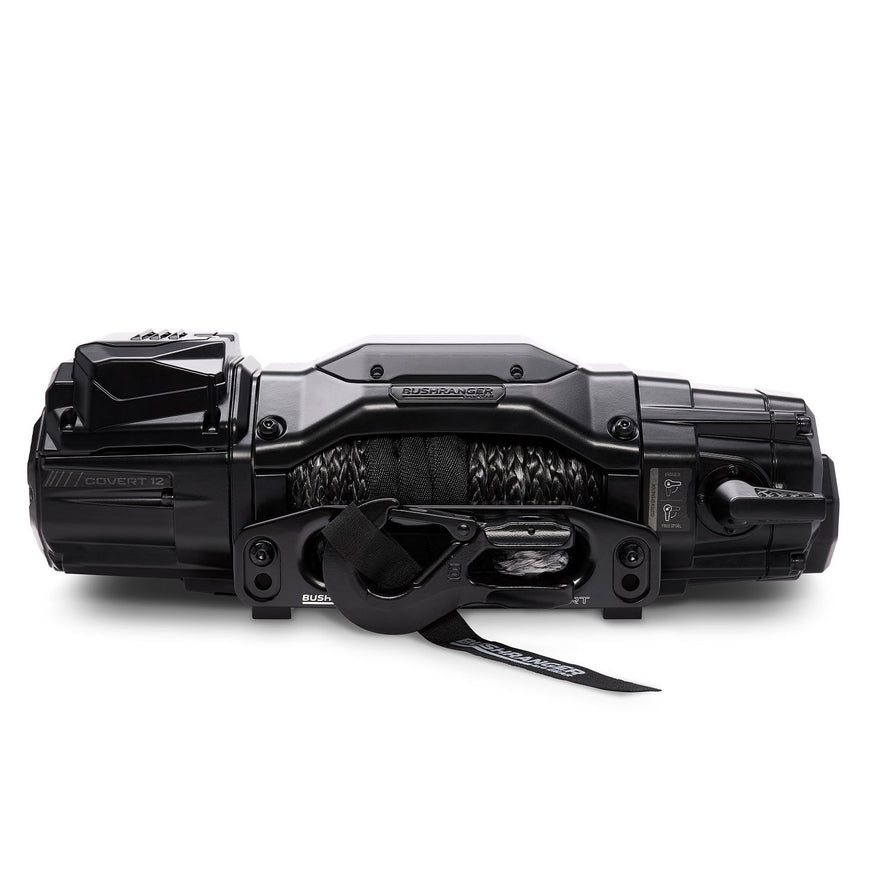 Bushranger COVERT 12S Winch - 12V 12,000lb Synthetic Rope