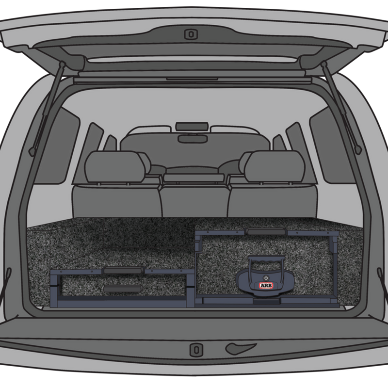 ARB Drawer Bundle – Left Roller Floor (Low-Height), Right Drawer With Roller Floor, Left Side Floor Adaptor