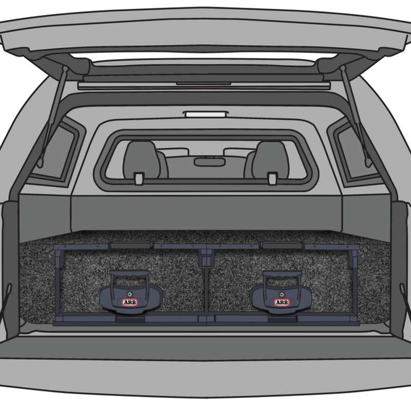 ARB Drawer Bundle – Left Drawer With Roller Floor, Right Drawer With Roller Floor – 1355mm