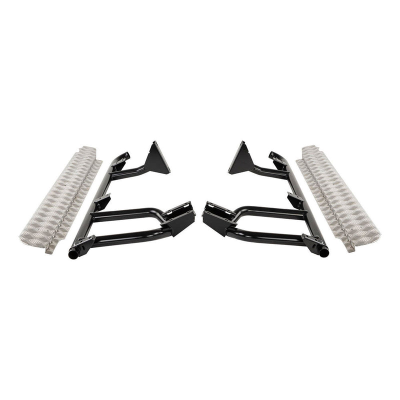 ARB Deluxe Side Steps and Rails with Aluminium Tread Suitable For 76 Series – B03386