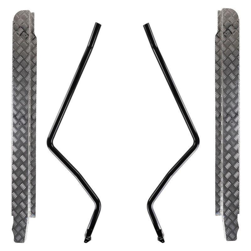 ARB Deluxe Side Steps and Rails with Aluminium Tread Suitable For 76 Series – B03386