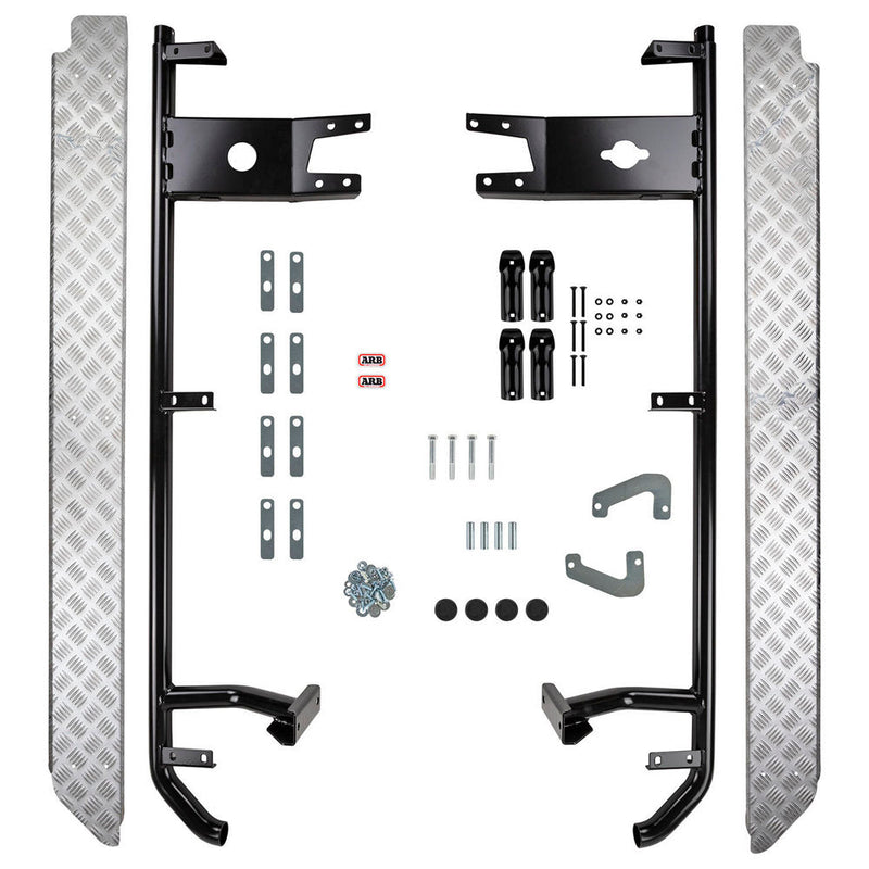 ARB Deluxe Side Steps and Rails with Aluminium Tread Suitable For Toyota Hilux – B03326