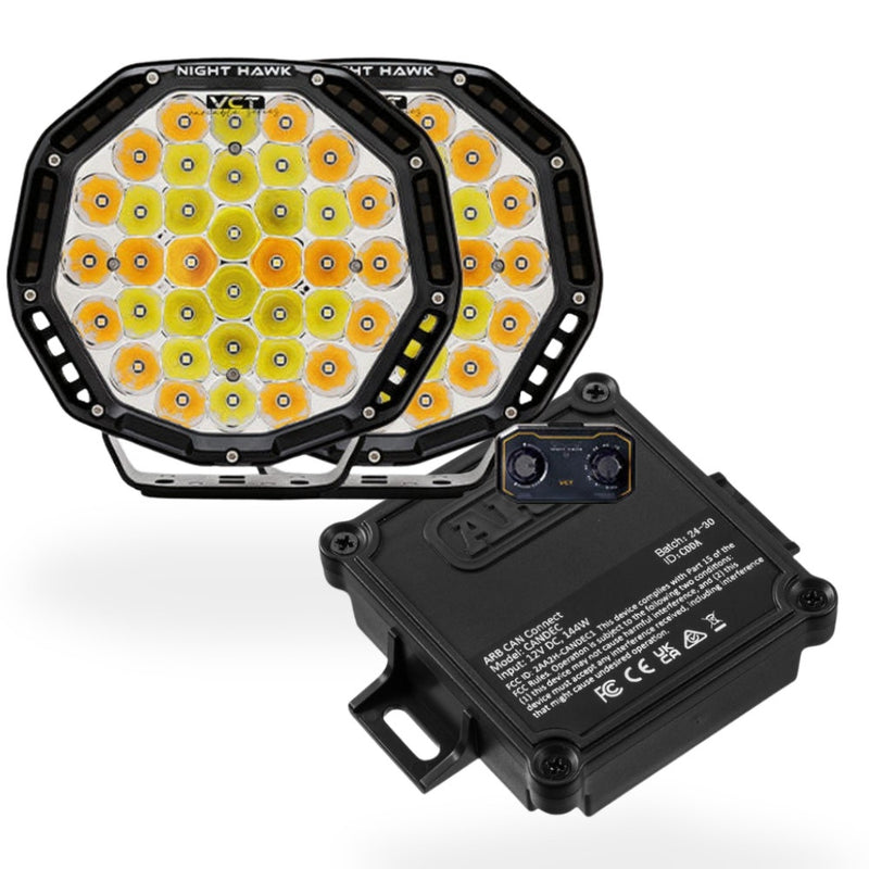 ARB Night Hawk VCT Driving Light Kit 9 inch with CAN Connect Module – B02793