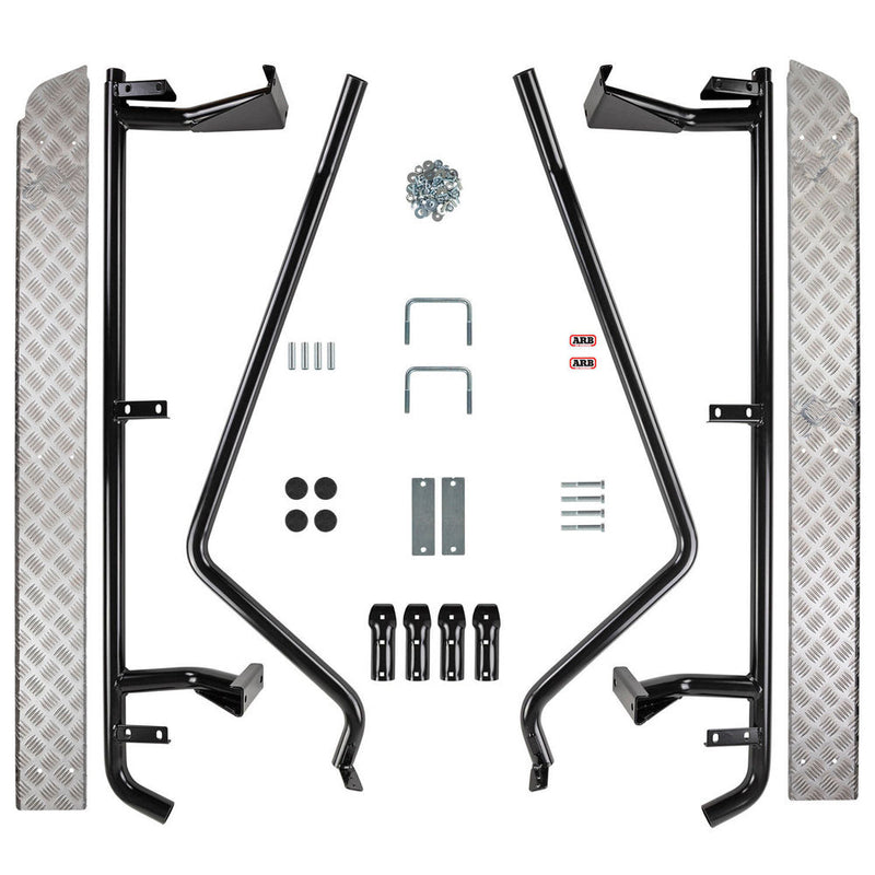 ARB Deluxe Side Steps and Rails with Aluminium Tread Suitable For Toyota Hilux – B03387
