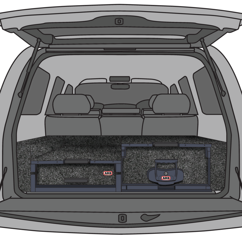 ARB Drawer Bundle – Left Roller Floor (Mid-Height), Right Drawer With Roller Floor, Left Side Floor Adaptor