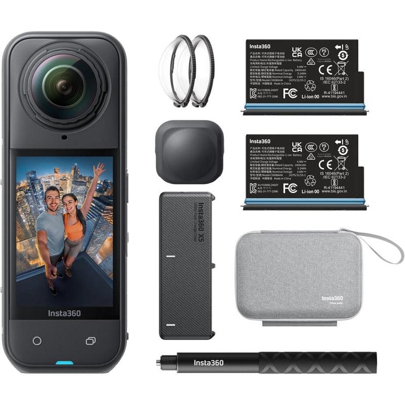 Insta360 X5 Essentials Bundle – 8K 360° Camera with AI Editing & Core Accessories