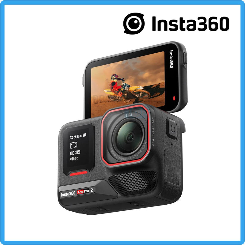 Insta360 Ace Pro 2 Standard Bundle – 4K Action Camera with Leica Optics, PureVideo Night Mode & AI Editing