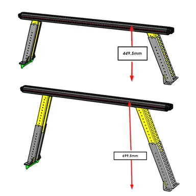 HSP Load Rack Pro Ladder Rack Suits Isuzu D-Max Gen 2 MY2012–2020/MY19 Dual Cab Tub – Rear Leg Only X-LR2-R