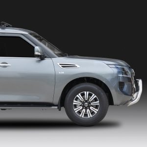 SUITABLE FOR NISSAN PATROL Y62 Nudge Bar (08/19 to) Finish: SILVER HAMMER TONE