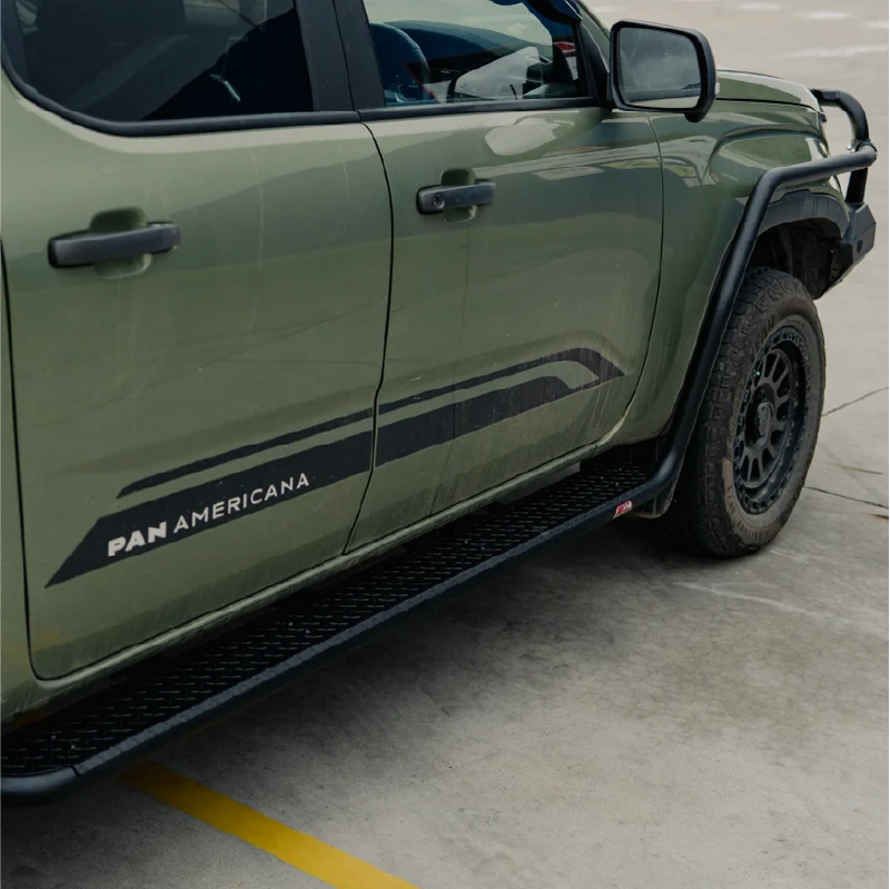 All-New Amarok 2023-On - 039ABSR808 All Black Side Step and Rail Package (60mm Bull Bar) - SKU MCC-04002-039ABSR808