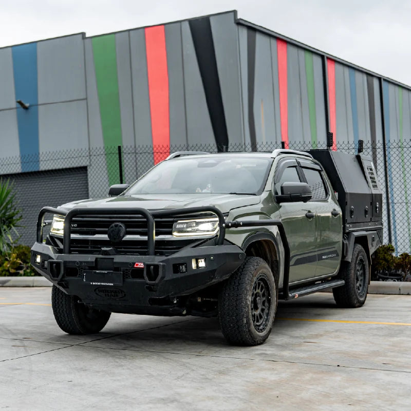 All-New Amarok 2023-On - 039ABSR808 All Black Side Step and Rail Package (60mm Bull Bar) - SKU MCC-04002-039ABSR808