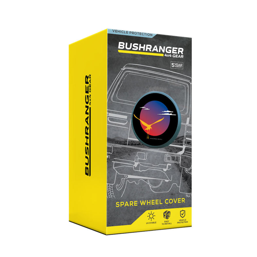 Bushranger Spare Wheel Cover Plain Black - Caravan (600mm - 660mm)
