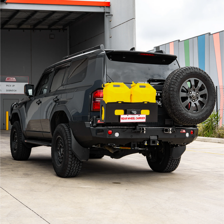 Prado 250 2025-On 022-02 Rear Wheel Carrier Double Jerry Can Holder Package (Sand Black)