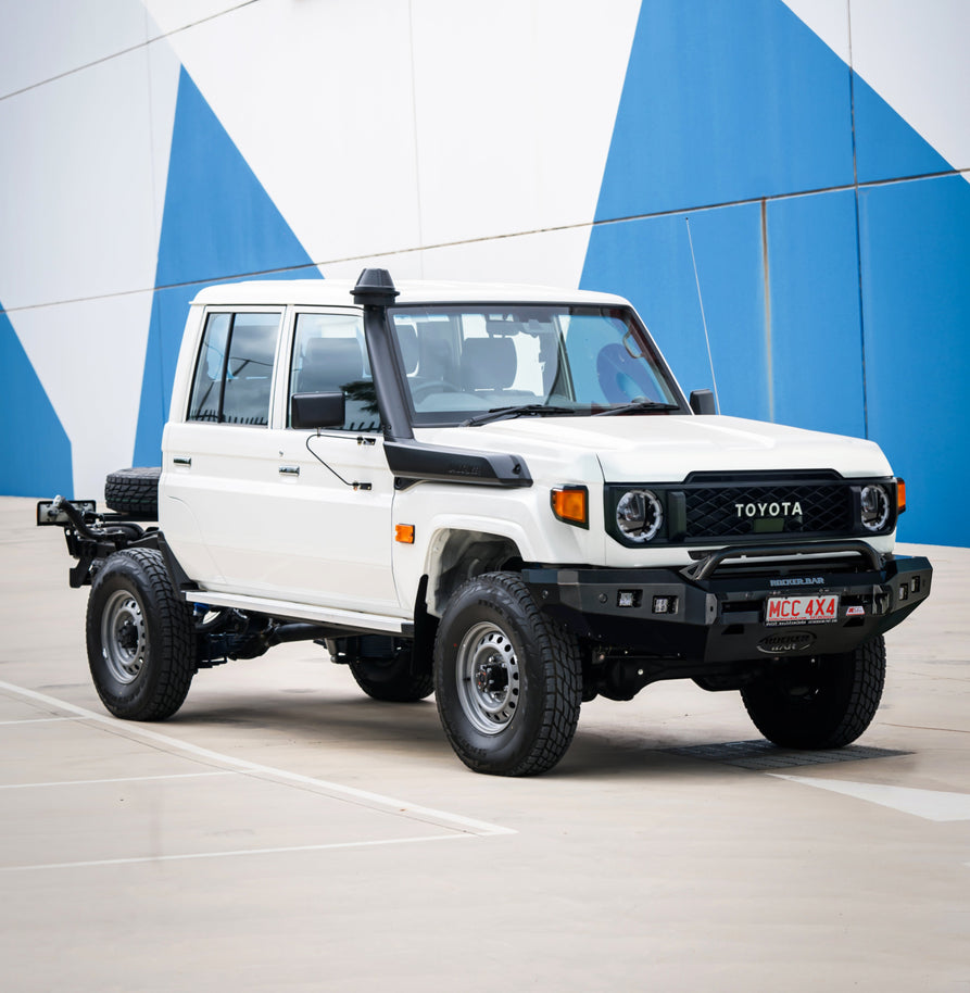 Land Cruiser 79 Series Single Cab 2024-On - 078-01SQL Rocker Bull Bar Single Low Loop Package - SKU MCC-01024-7801SQLSC