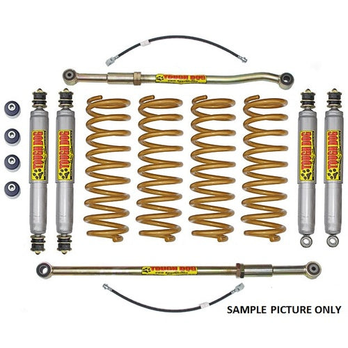 Tough Dog 4 inch suspension kit for Nissan Patrol GU/Y61 Wagon - coil springs, shocks and panhard rods