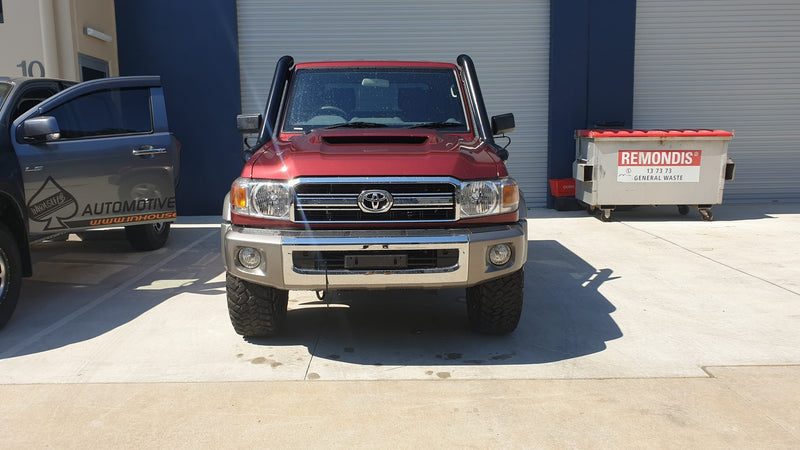 DUAL Toyota Landcruiser VDJ76-79 Series 4" Stainless Steel Snorkel Kit