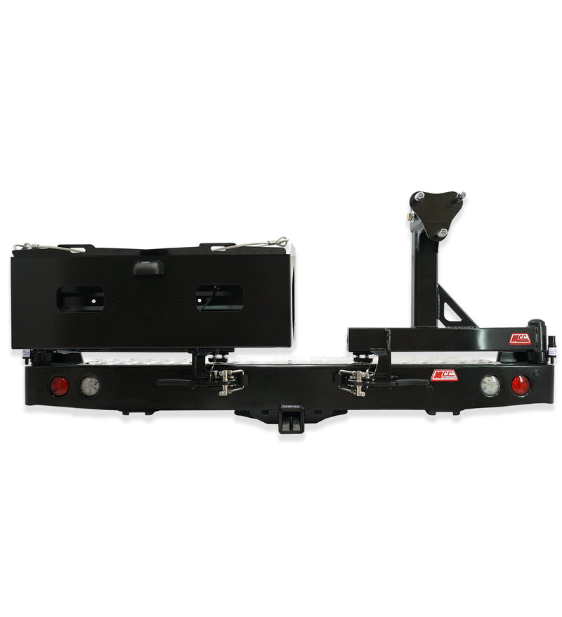 Prado 250 2025-On 022-02 Rear Wheel Carrier Double Jerry Can Holder Package (Sand Black)