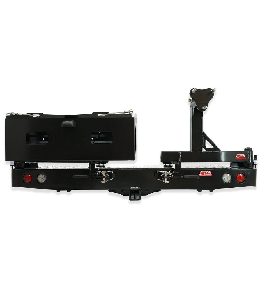 Prado 250 2025-On 022-02 Rear Wheel Carrier Double Jerry Can Holder Package (Sand Black)