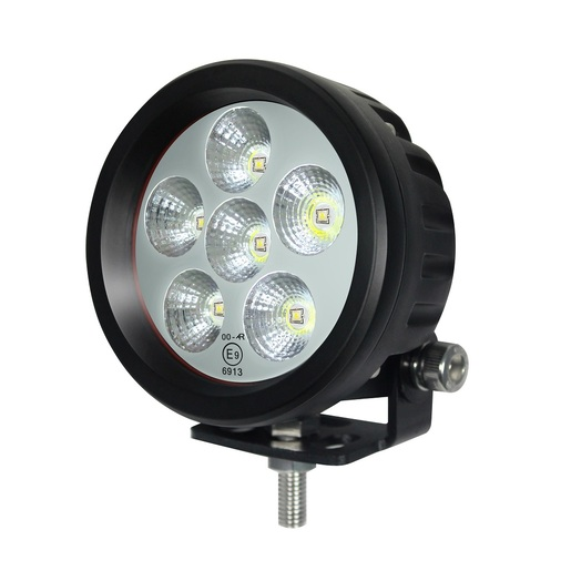 RoadVision 95 Series Round LED Work Light RWL9518F 18W Flood Beam 10-30V 1500lm ADR Approved Reverse Lamp