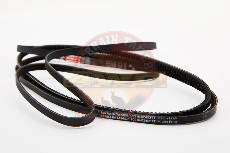 FAN BELT KIT SUITABLE FOR HDJ100 WITH VISCOUS PWR HTR AC BELT =1720