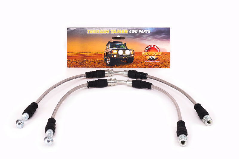 BRAIDED BRAKE HOSE KIT FRONT SUITABLE FOR BIG BRAKE KIT TTBBK01