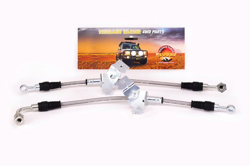 BRAIDED BRAKE HOSE KIT FRONT SUITABLE FOR BIG BRAKE KIT TTBBK06