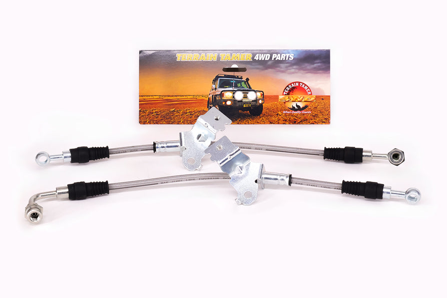 BRAIDED BRAKE HOSE KIT FRONT SUITABLE FOR BIG BRAKE KIT TTBBK06