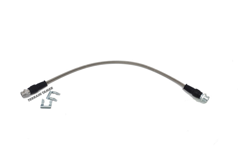 BRAIDED BRAKE HOSE REAR +50MM R/H OR L/H