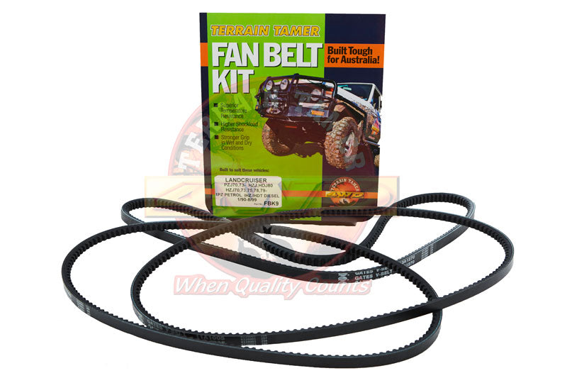 FAN BELT KIT MACHINE MATCHED FAN BELTS SUITABLE FOR WITH A/C