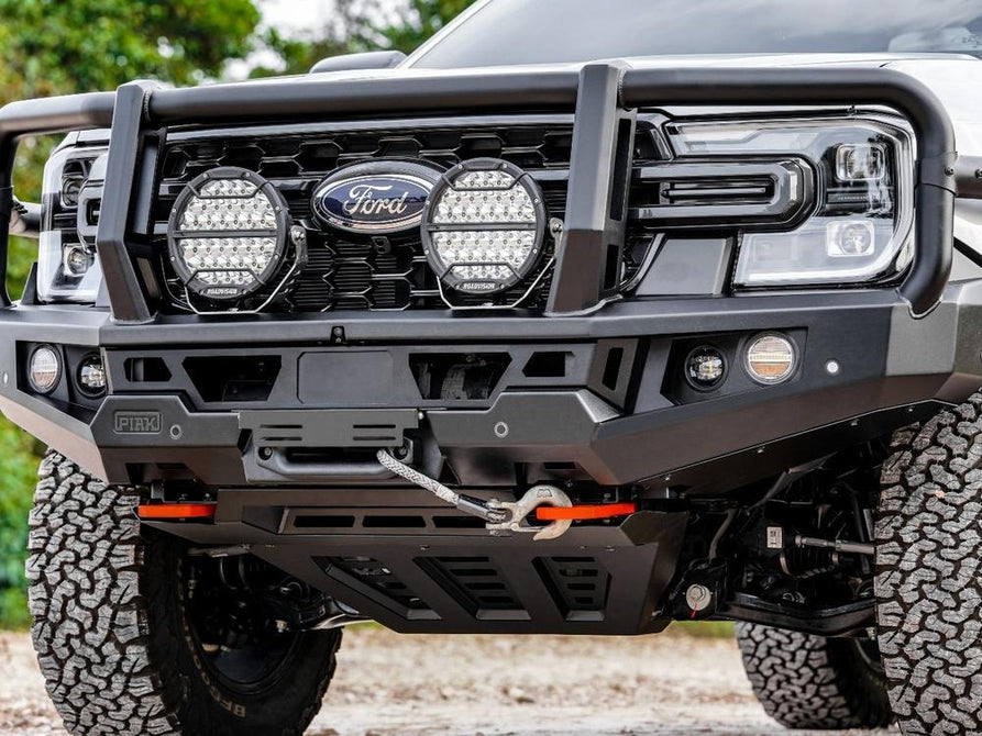 PIAK Genesis 4x4 Loop Bull Bar | Orange Recovery & Black Bash Plate – Ford Ranger 2022+