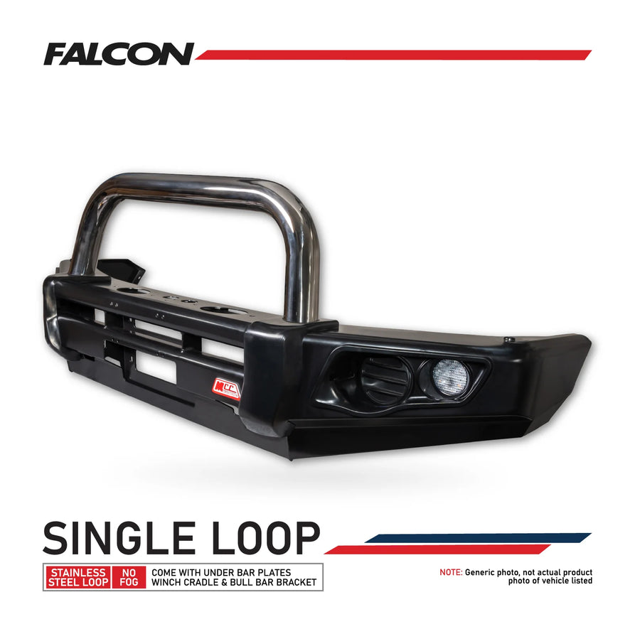 Great Wall Cannon 2025-On Facelift 2025-On 707-01 Falcon Bull Bar Single Stainless Loop Package (No Foglight)