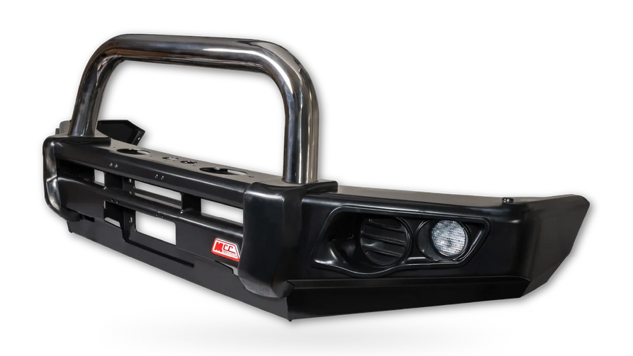 All-New Amarok 2023-On - 707-01 Falcon Bull Bar Single Stainless Loop Package (No Foglight) - SKU MCC-04002-701SSL