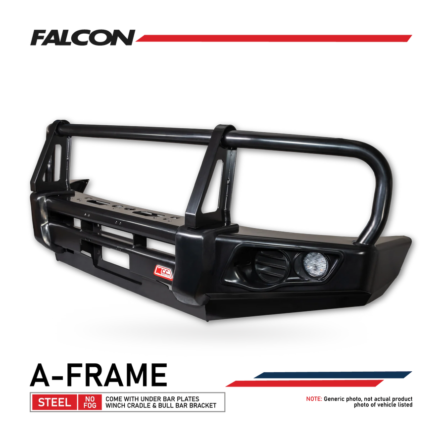 BT50 2025-On Facelift 707-02 Falcon Bull Bar Black A-Frame Package (No Foglight)