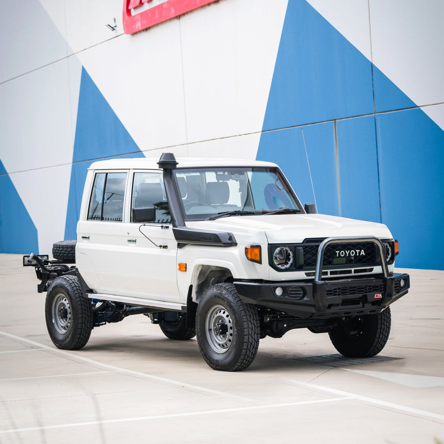 Land Cruiser 70 Series Single Cab 2024-On  707-01 Falcon Bull Bar Single Stainless Loop Package (No Foglight)
