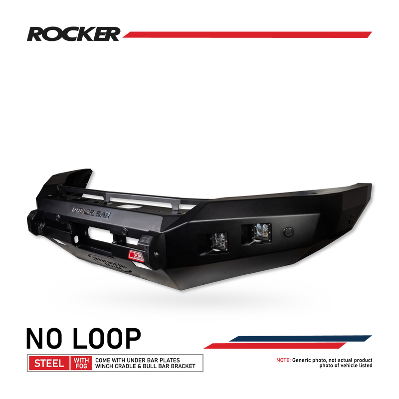 All-New Amarok 2023-On - 078-01SQ Rocker Bull Bar No Loop Package - SKU MCC-04002-7801SQ