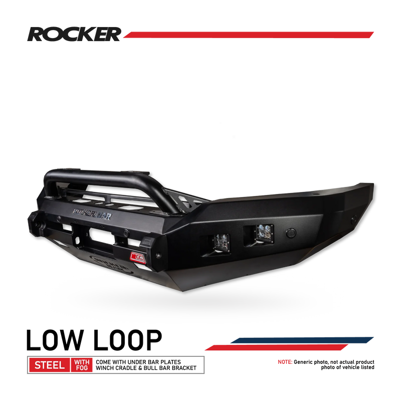 Dmax 2024-On (10/23) 078-01SQL Rocker Bull Bar Single Low Loop Package