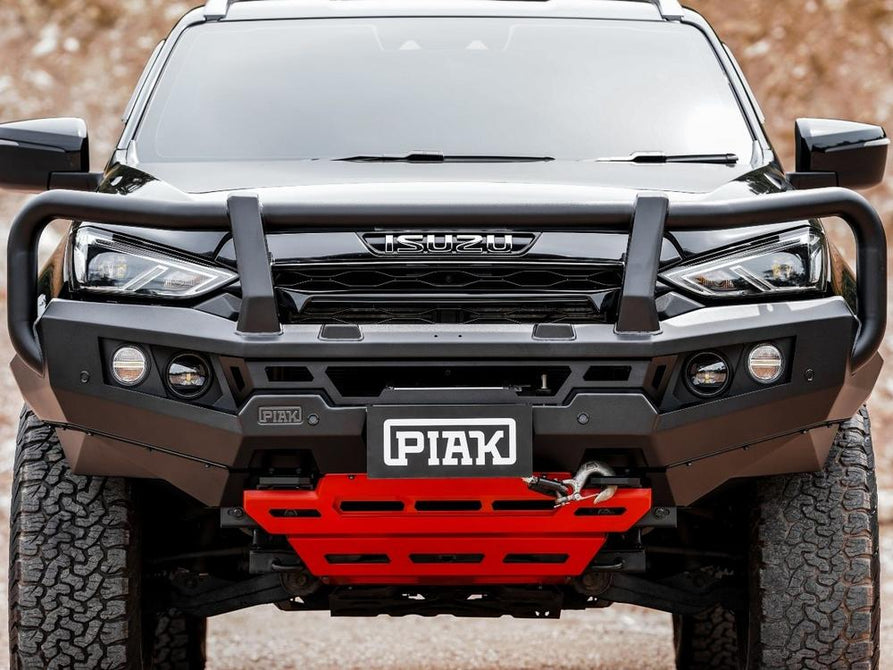 PIAK Genesis 4x4 Front Winch Loop Bumper Bull Bar with Orange Bash Plate for Isuzu MU-X 2021+